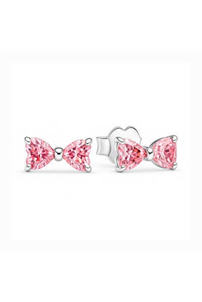 NOVVO Set bijuterii Inel si Cercei Pink Bow Argint 925