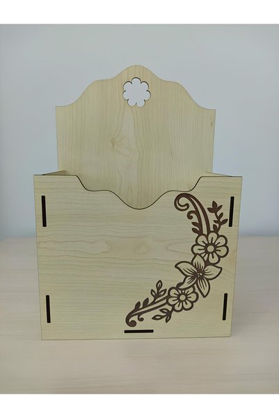 Şirin Lazer Cutie poștală supradimensionată cu decor floral, cutie cu flori, decorațiune de perete