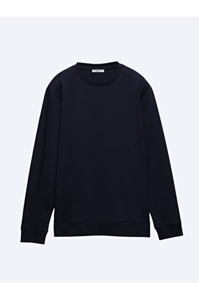 Kip Navy Blue Crew Neck Sweatshirt