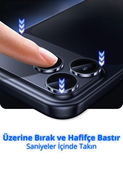 Evax iPhone 17 Pro Compatible 3m Full Coverage Water Dust Proof Metal Sheet Glass Camera Lens Protector