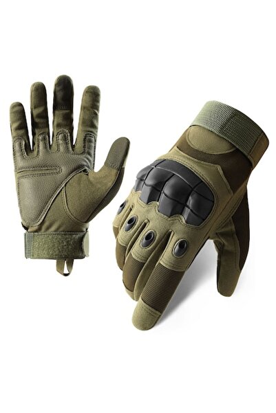 MeK Fine Tactical Multifunctional Gloves, Waterproof, Fire-Resistant, Touchscreen, Size L, Khaki -