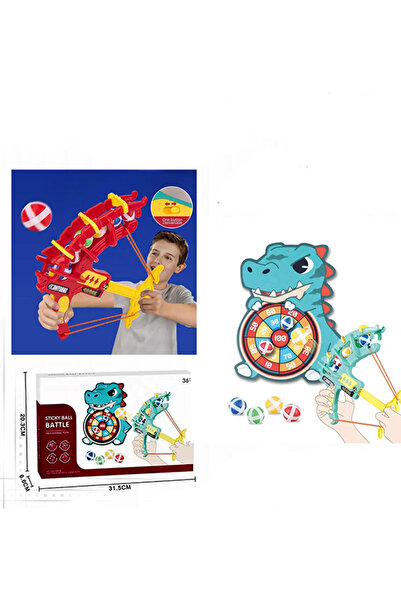 Other لعبة رماية الديناصورات للأطفال - مجموعة القوس والسهام الكروية اللاصقة