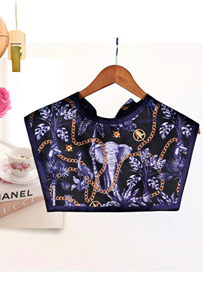 nurfemina Exotic Jungle Elephant Patterned Shoulder Shawl | Tropical Chain Detailed Safari Themed Premium Scarf Collar