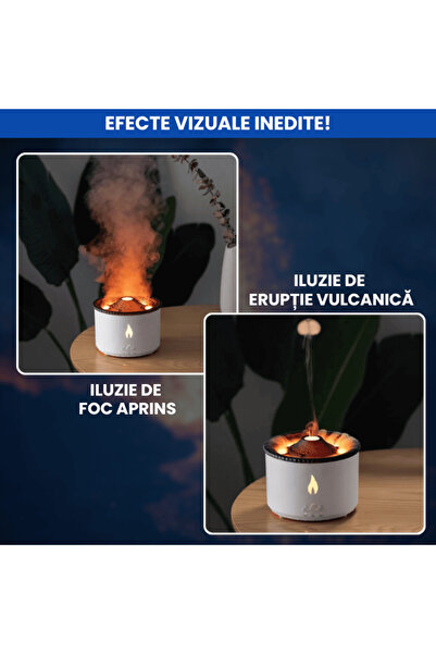 OferteTop Humidifier with Volcano Effect, Aromatherapy and LED Light