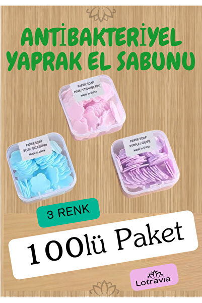 Lotravia 3 عبوات تحتوي على 100 ورقة صابون ورقي صغير قابل للذوبان