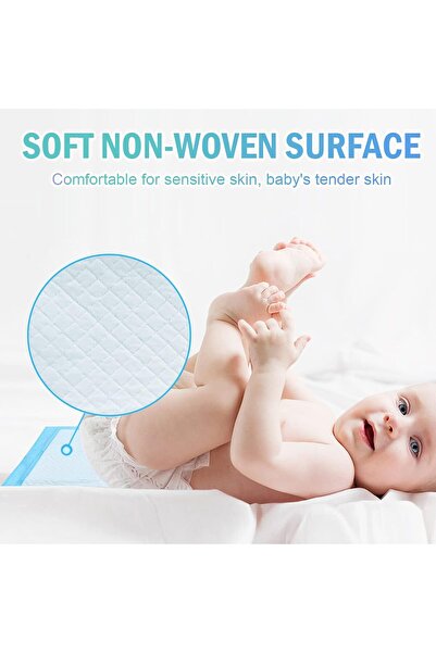 Timoo 100 PCS Large Disposable Diaper Changing Pad 24 x 17 Inches, Leak-Proof, Soft Non-Woven