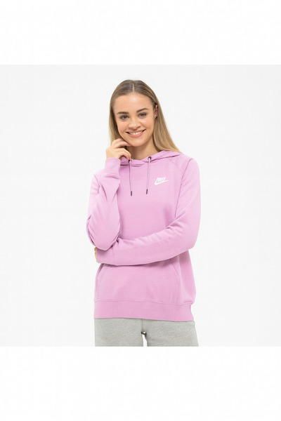 Nike Kadın Lila Renk Kapşonlu Spor Sweatshirt Sportwear