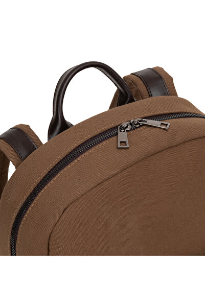 Cacharel Unisex Mink Leather Mixed Backpack