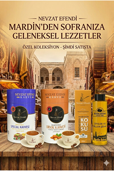 nevzatefendi Nevzat Efendi 3’lü Set: Spesiyal Dibek + Bademli Dibek Kahvesi +...