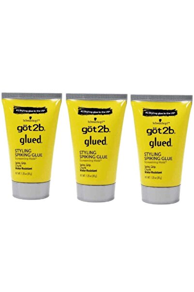 Got2B Glued Spiking Hair Styling Glue Waterproof, 1.25 oz, 3-Pack