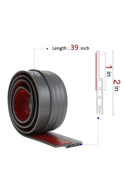 BULLGA 100cm Gray Door Bottom Protective Seal Strip, Windproof, Dustproof, and Noise Resistant