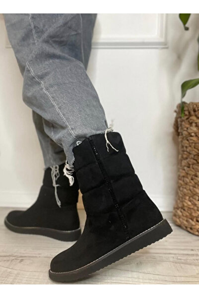 apelles Shoes Luiz Black Suede Long Boots Heel Height 3 cm