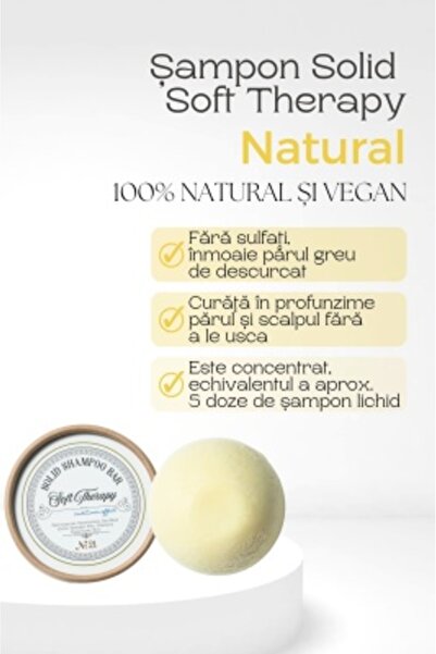 Rosece Şampon solid 100% si pentru piele sensibila si copii 80gr