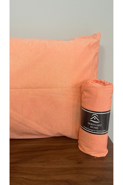 SERENART HOME Single Fitted Bed Sheet Set Orange 100X200