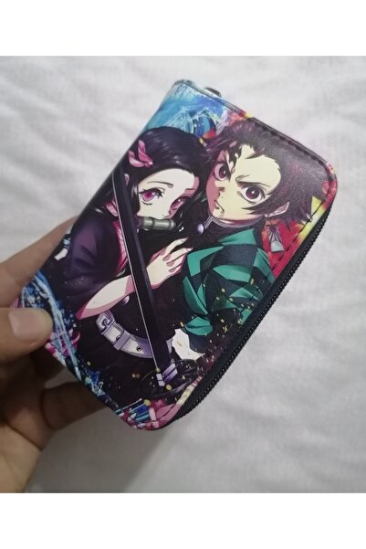 OWLBAG COMPANY Owl Bag Demon Slayer Nezuko and Tanjiro Patterned Design Faux Leather Wallet