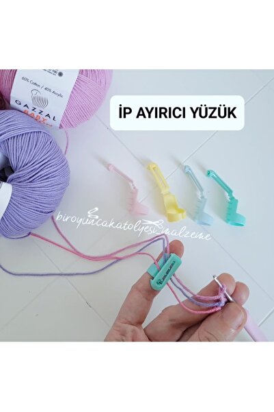 biroyuncakatolyesi İP AYIRICI YÜZÜK ÖRGÜ YÜZÜĞÜ İP AYRACI 1 ADET