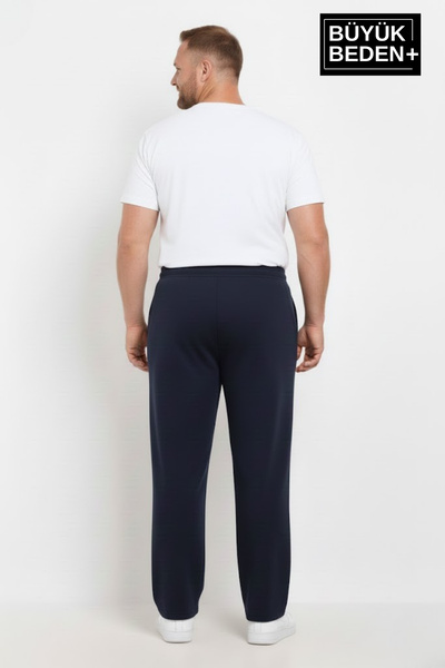 Superlife Чоловічі штани великого розміру, зручний крій, еластичний пояс, штанини з манжетами SPR26BEA952