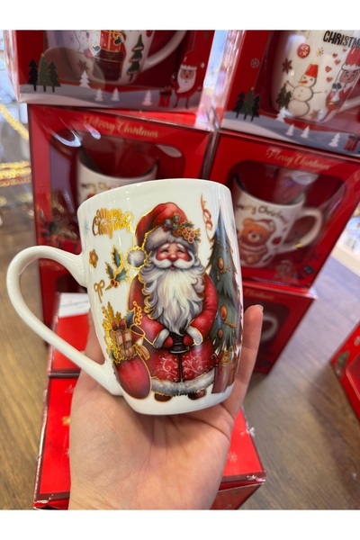 hediye ESTERHOMEDECOR Yılbaşı temalı hediyelik porselen kupa