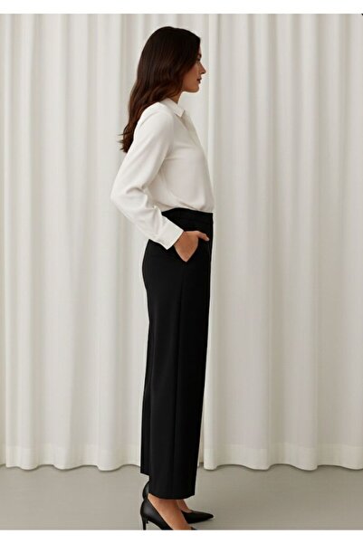 DEMOİSELLE Women's Stretch Fabric Steel Interlock Fabric Pants