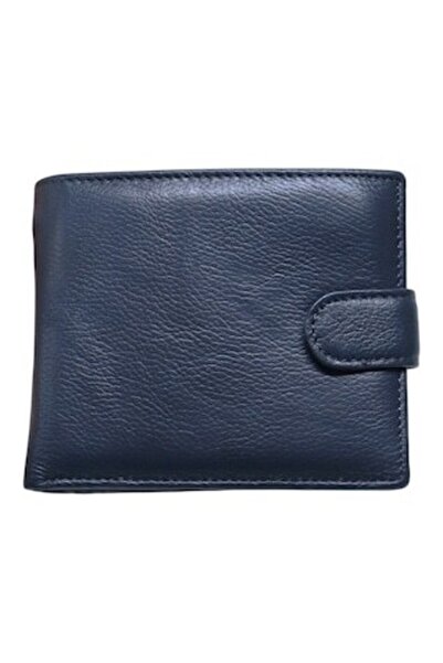 Vera Pelle Men's Leather Wallet RFID with Card Slots and Gift Box - Model Q3182 Blue