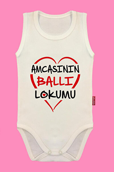 Babix Unisex Baby Cream Uncle's Angel of Love Written Bodysuit with Snap Fasteners