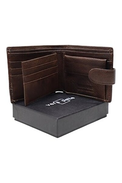 Vera Pelle Men's Leather Wallet RFID - Model Q3185 Brown