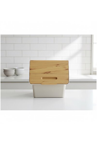 fabemol Bambu Görünümlü Tekerlekli Organizer 12 Litre ( 1 adet )