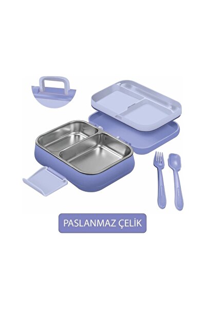 VENON Mermaid Purple 🧜 ♀️ Steel Lunch Box 1030 ml Lunch Box 2 Compartments Stainless Steel