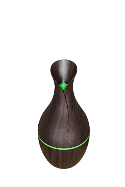 OEM Vase-type aromatherapy humidifier, 200 ml, USB, ultrasonic, 7 LED colors, dark wood