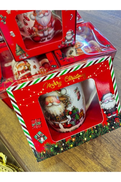 hediye ESTERHOMEDECOR Yılbaşı temalı hediyelik porselen kupa