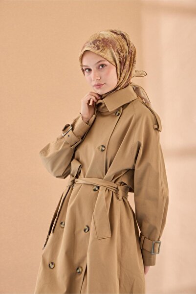 Silk Home Φουλάρι από οργανικό βαμβάκι με ραμμένες χειροποίητες άκρες με σχέδιο κήπου με χαμομήλια