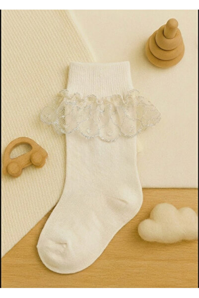 ESİLA KİDS Детски елегантни чорапи с дантелени детайли