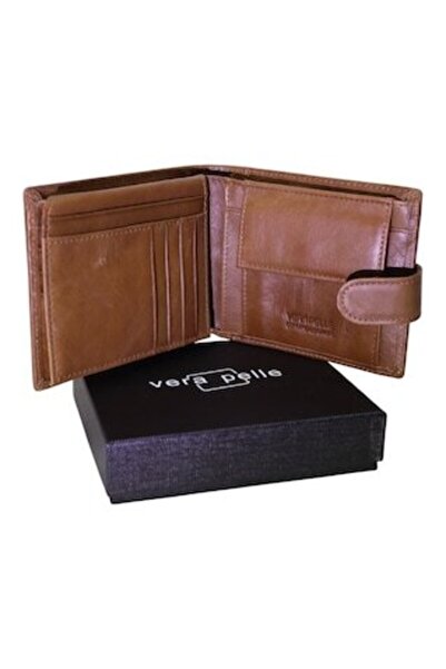 Vera Pelle men's leather wallet, RFID, card compartments, gift box – Model Q3182 brown