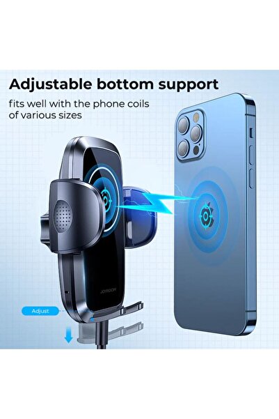 Joyroom Car Mount with Wireless Charging, JR-ZS241, Suction Cup Dashboard/Windshield, Black