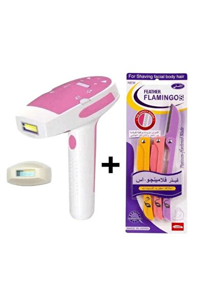 Flamingo - Laser Hair Removal Device Set + Facial Shaving Blades