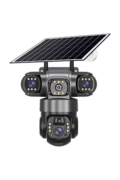 ATAAKSESUAR27 PTZ kontrollü Akıllı Güvenlik Kamerası Güneş Panelli Gece Görüş...