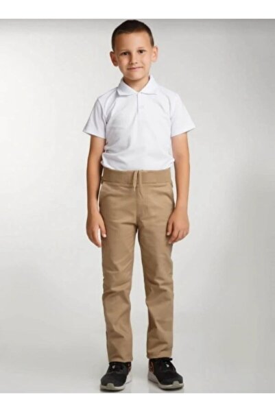 ÜMİTEKS KİDS CLUB RIBANA WAIST CANVAS SCHOOL PANTS WITH RUBBER