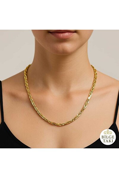 Bilge Takı Premium Milano Model Luxury Steel Necklace, Non-Tarnish, Modern De...