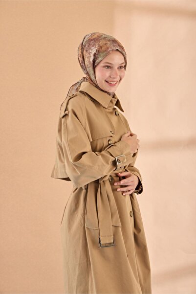 Silk Home Φουλάρι από οργανικό βαμβάκι με ραμμένες χειροποίητες άκρες με σχέδιο κήπου με χαμομήλια