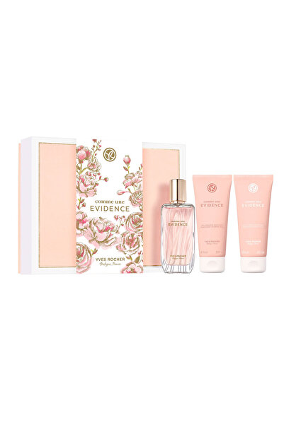 Yves Rocher صندوق هدايا Evidence OSFA، 50 مل ماء عطر، 75 مل جل استحمام معطر، ...