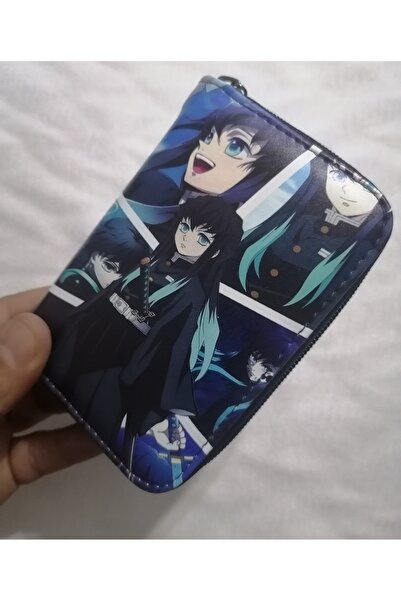 OWLBAG COMPANY Owl Bag Demon Slayer Muichiro Patterned Design Faux Leather Wallet