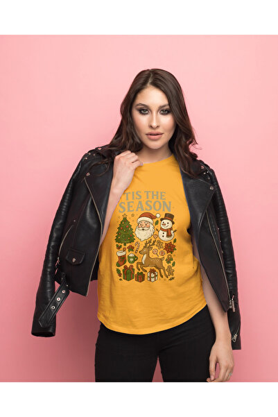 MVRDAR Tricou de Craciun unisex din 100% bumbac pentru femei si barbati