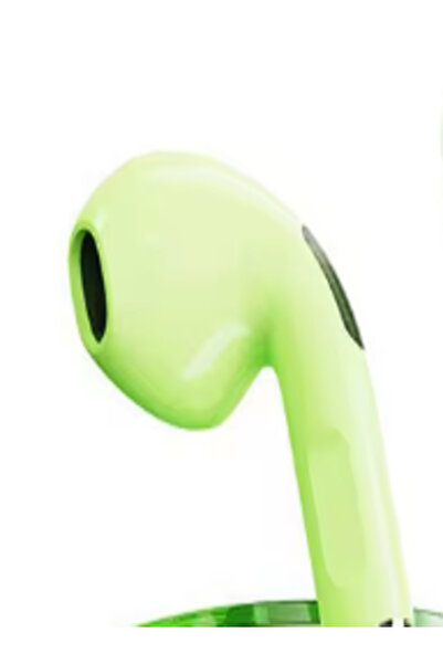 OEM TWS BT 5.4 wireless headphones, semi-in-ear, semi-transparent ABS, noise reduction, sports – Green
