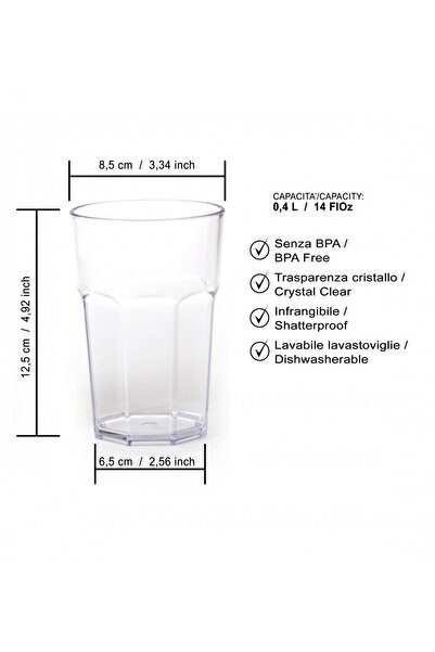 Omada Octagonal glass 0.40 L green - WLK