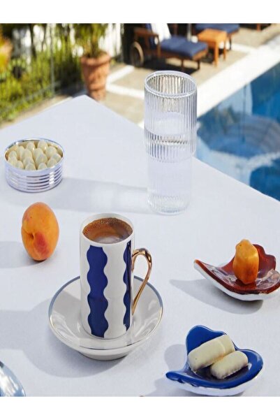 SELAMLIQUE ISTANBUL 2'li Mavi Topkapı Türk Kahvesi Fincanları
