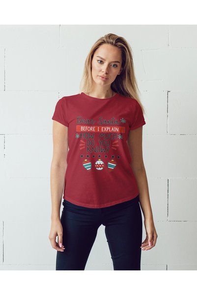 MVRDAR Tricou de Craciun unisex din 100% bumbac pentru femei si barbati
