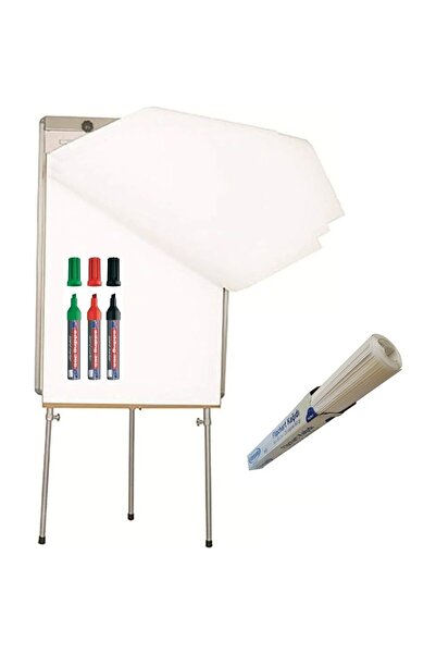 Noki 70X100 623F Laminat Yüzey Teleskopik Ayaklı Flip Chart Sunum Kağıtlı ve ...