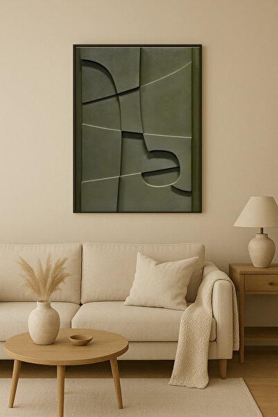 seninürünün Sionya 07 - Μονόχρωμος μοντέρνος αφηρημένος πίνακας ζωγραφικής με...