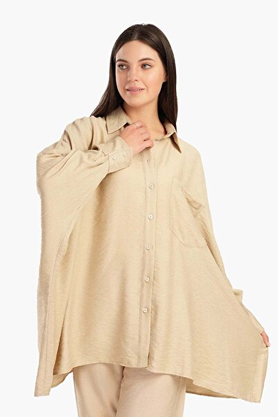CARINA Oversized shirt with front pocket