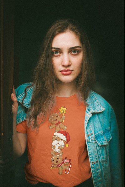 MVRDAR Tricou de Craciun unisex din 100% bumbac pentru femei si barbati